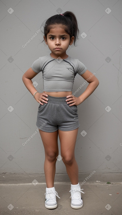 Honduran child girl with  gray hair