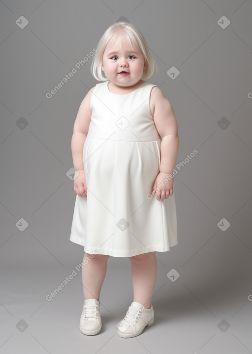 Caucasian infant girl with  white hair