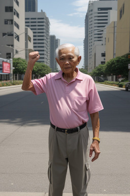 Filipino elderly male with  black hair