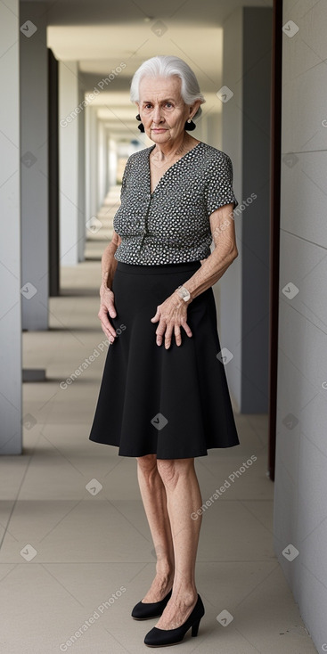 Australian elderly female with  black hair