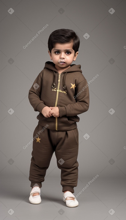 Pakistani infant boy with  brown hair