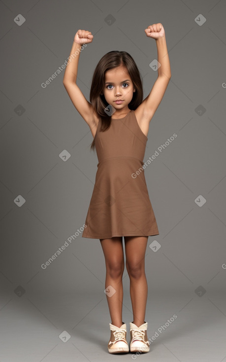 Child female with  brown hair