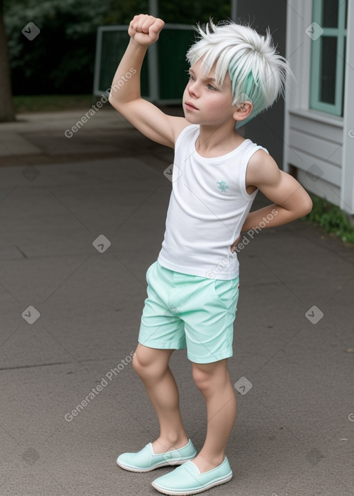 Dutch child boy with  white hair