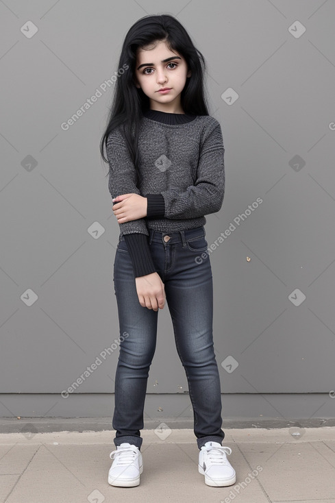 Azerbaijani child girl with  black hair