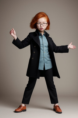 Chinese child female with  ginger hair