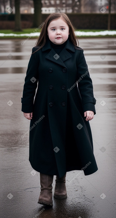 Ukrainian child girl with  brown hair