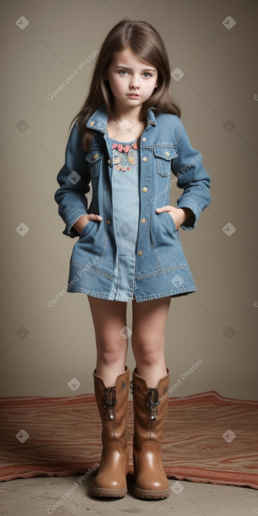 Bulgarian child girl with  brown hair