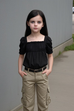 German child female with  black hair