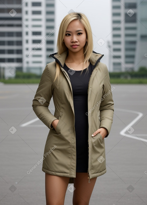 Malaysian adult female with  blonde hair