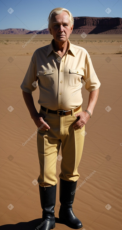 Elderly male with  blonde hair