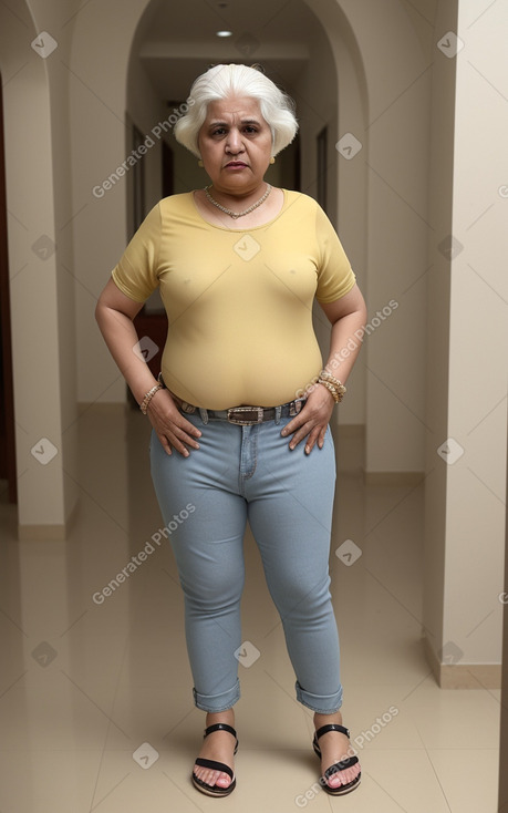 Bahraini elderly female with  white hair