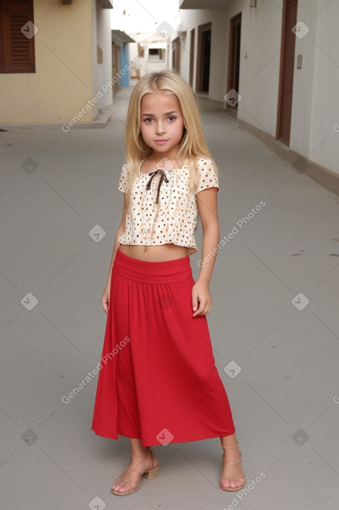 Tunisian child girl with  blonde hair