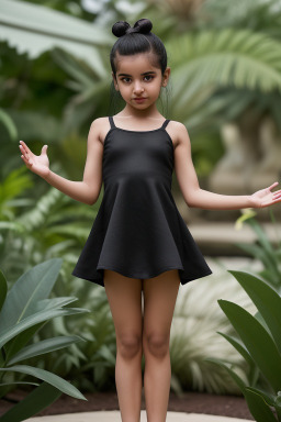 Qatari infant girl with  black hair