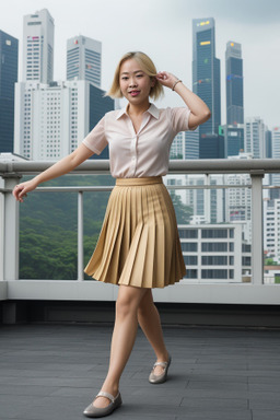 Singaporean adult female with  blonde hair