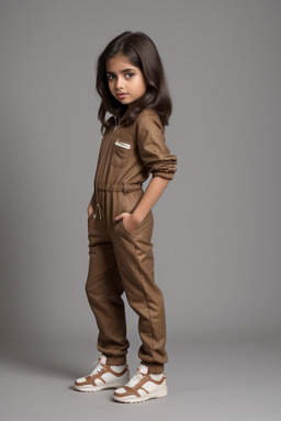 Indian child girl with  brown hair