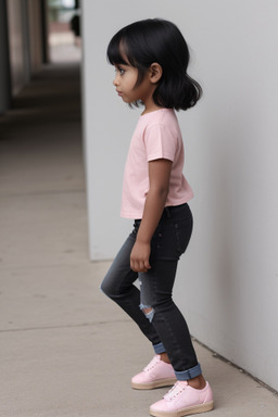 Child female with  black hair