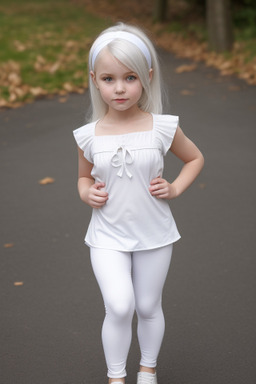 Irish child girl with  white hair