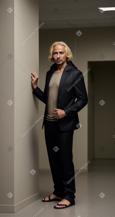 Libyan 45 years male with  blonde hair