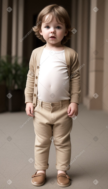 Belgian infant boy with  brown hair