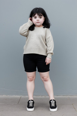 Macedonian child girl with  black hair