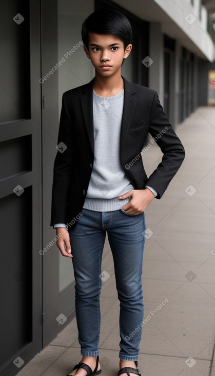 Malaysian teenager boy with  black hair