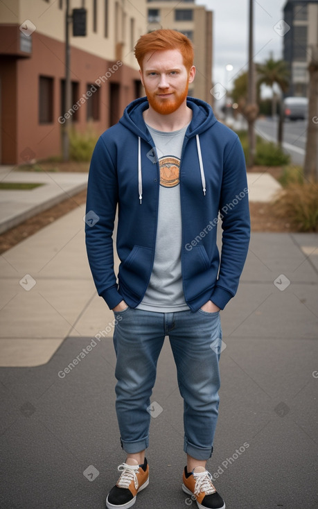 Hispanic adult male with  ginger hair