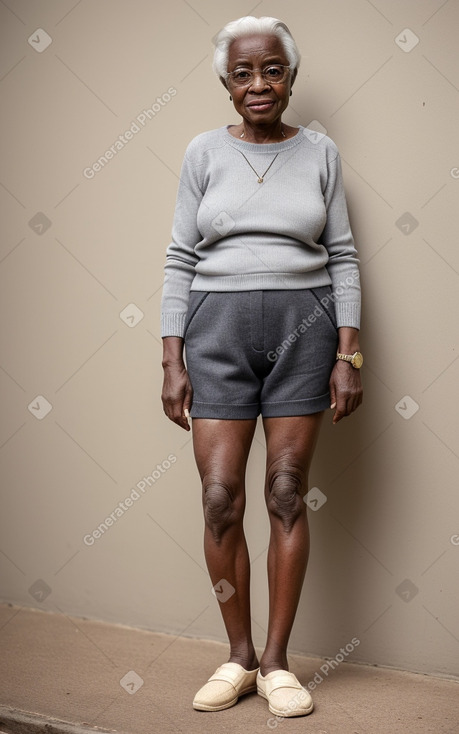 Togolese elderly female with  gray hair