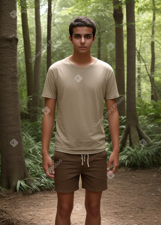 Tunisian young adult male with  brown hair