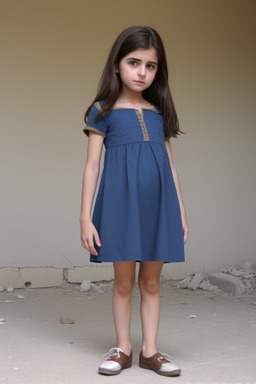 Syrian child girl with  brown hair