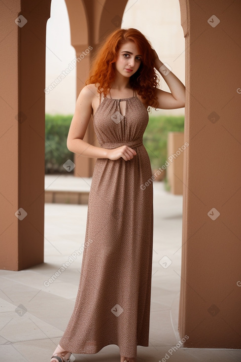 Jordanian adult female with  ginger hair