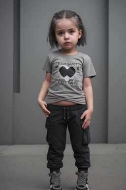 New zealand infant girl with  gray hair