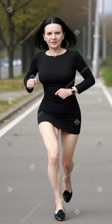 Ukrainian middle-aged female with  black hair