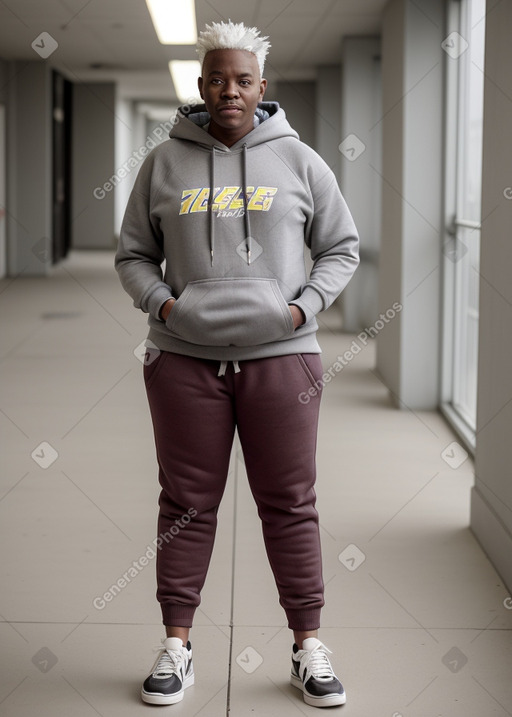 Zimbabwean adult non-binary with  gray hair