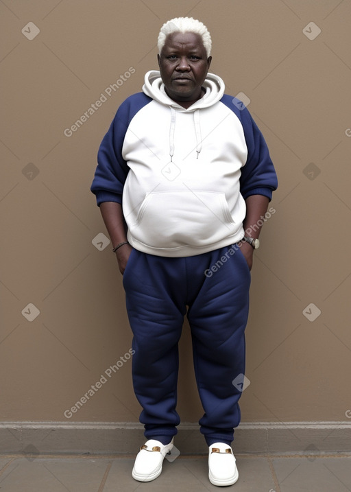 Zambian elderly male with  white hair