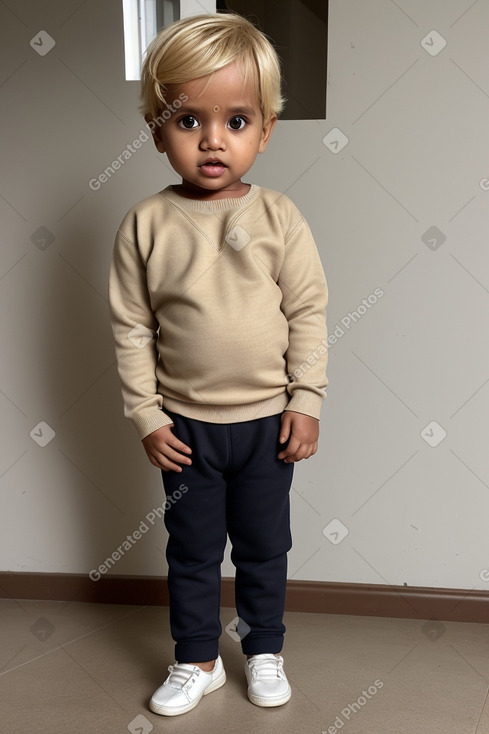 Sri lankan infant boy with  blonde hair