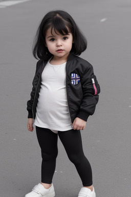 Norwegian infant girl with  black hair