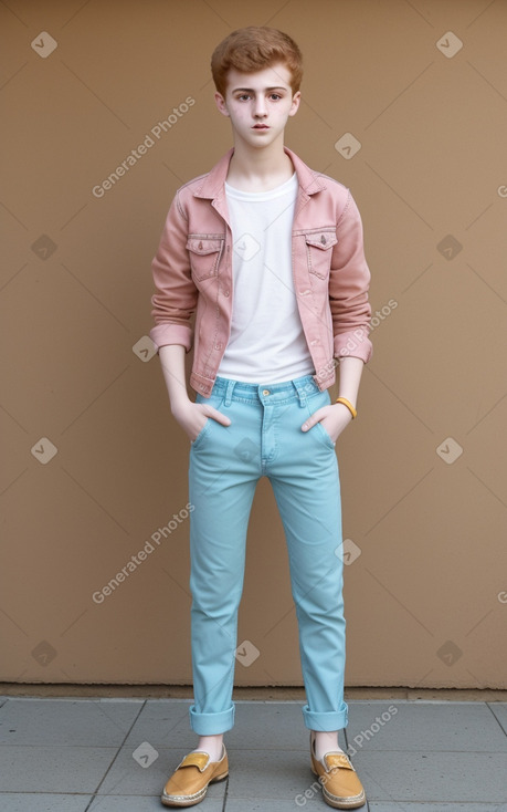 Syrian teenager boy with  ginger hair