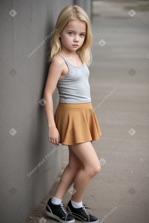 Belgian child girl with  blonde hair