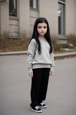 Serbian child girl with  black hair