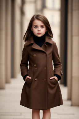 French child female with  brown hair