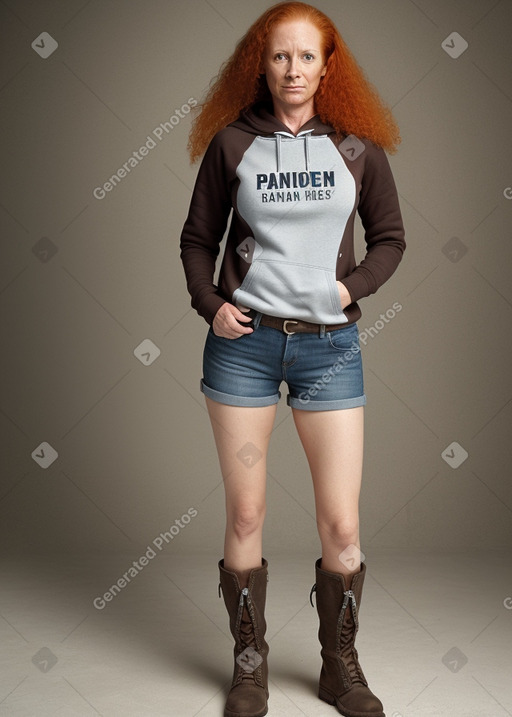 Panamanian 45 years female with  ginger hair