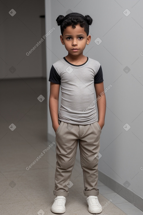 Dominican child boy with  gray hair