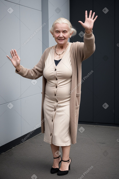 Icelandic elderly female with  blonde hair