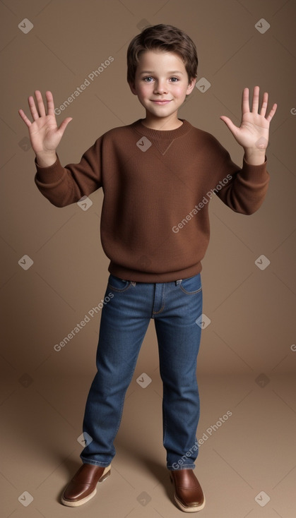 Child boy with  brown hair