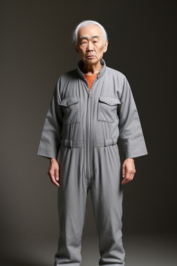 Japanese elderly male with  gray hair