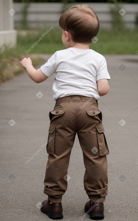 Belgian infant boy with  brown hair