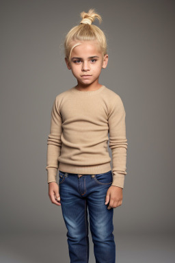 Libyan child boy with  blonde hair