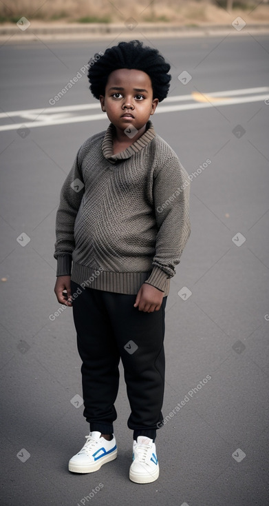 Somali child boy with  black hair