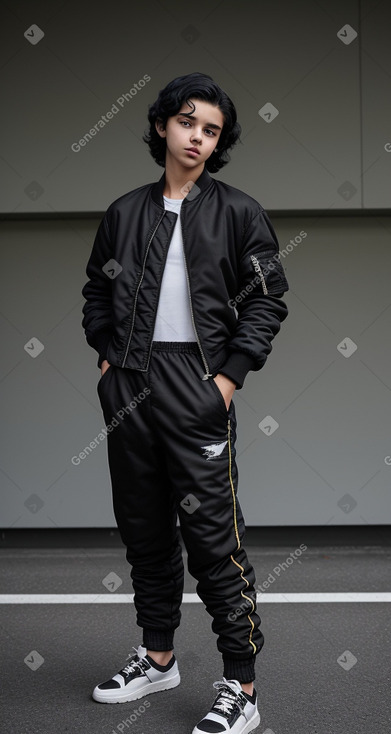 New zealand teenager boy with  black hair