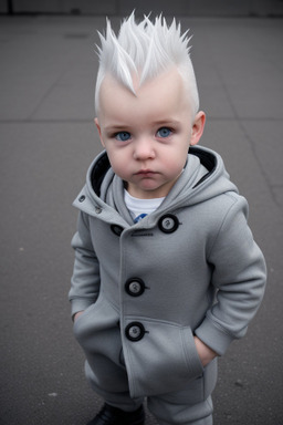 Icelandic infant boy with  white hair